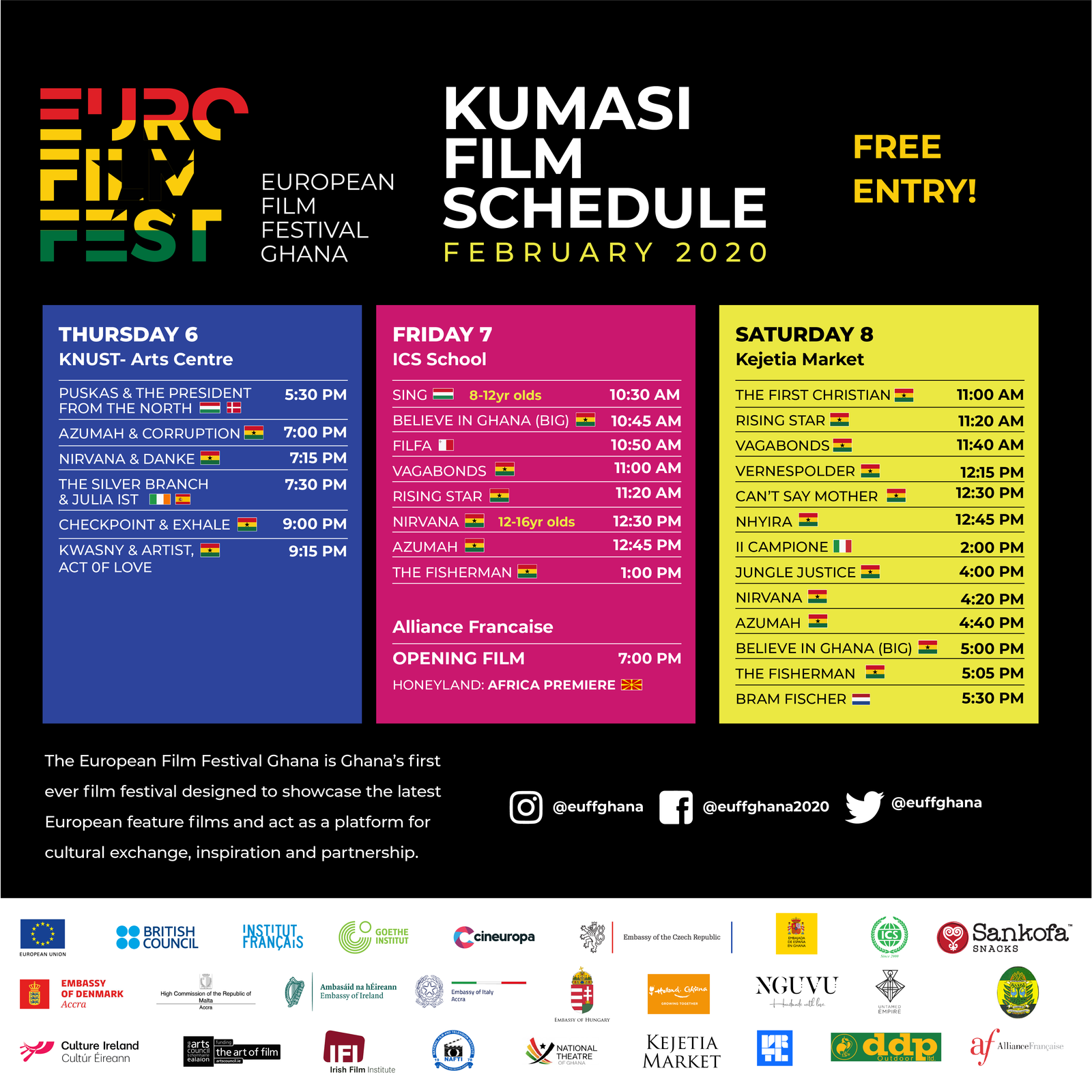 EUFF Film Schedule_Kumasi Schedule
